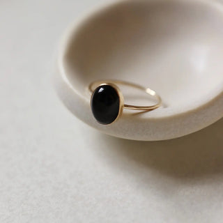 Token Jewelry Black Agate Ring