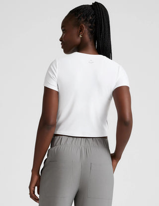 Beyond Yoga Featherweight Cropped Tee - Core