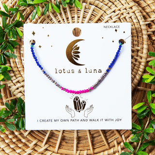 Lotus & Luna "Amethyst" Goddess Necklace