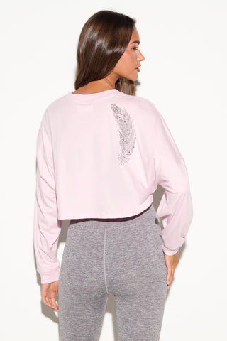 Spiritual Gangster Wild Sierra Crop Long Sleeve Tee